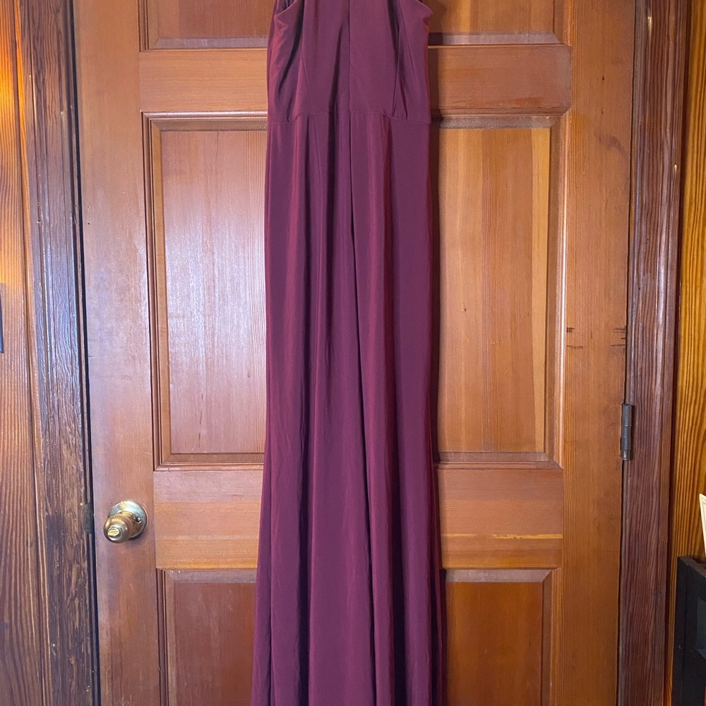 Draper V-neck Maroon Bridesmaid’s Dress - Picture 5 of 6